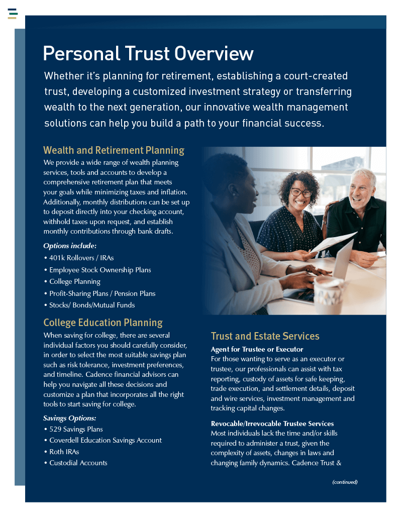 2021 PERSONAL Trust Overview flyer - TEXAS-1